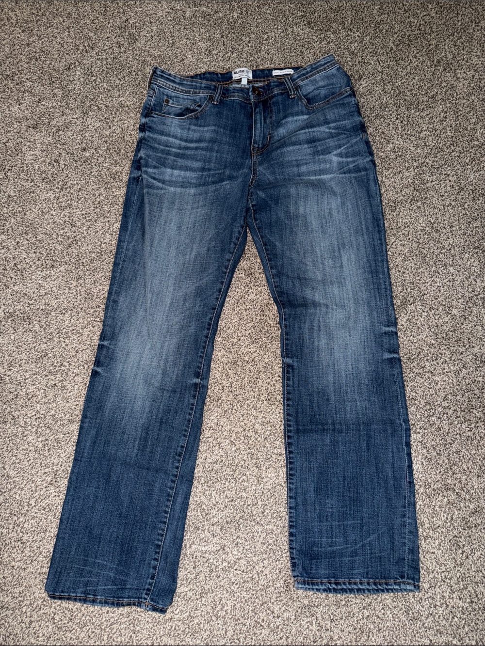 William Rast Men's Straight Jeans in Denim Blue